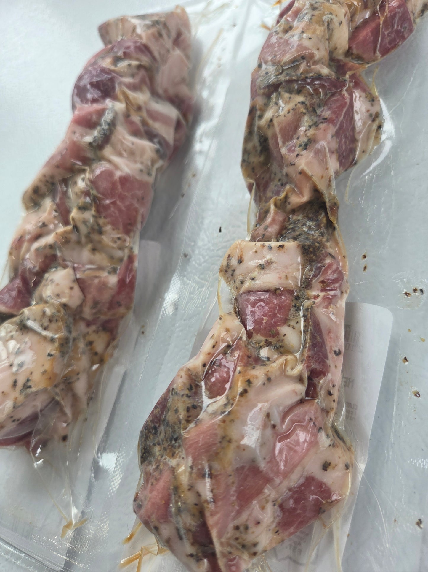 Peppered bacon ends