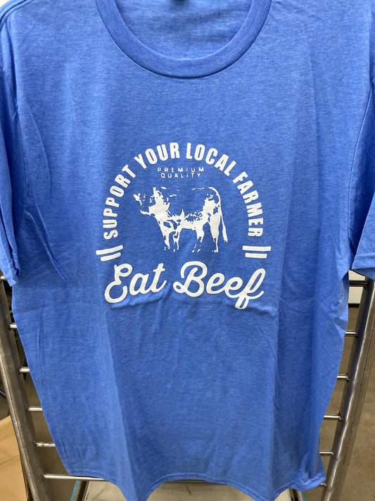 Blue Eat Beef Tshirt